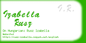 izabella rusz business card